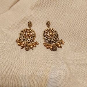 Elegant Gold-Toned Dangle Earrings